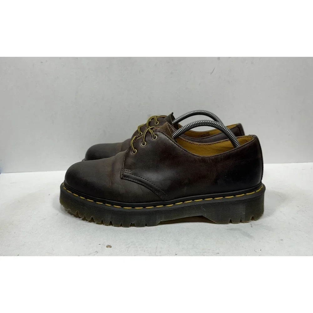 Dr. Martens 1461 Bex Brown Crazy Horse Leather Mens 10 Platform Oxford Shoes